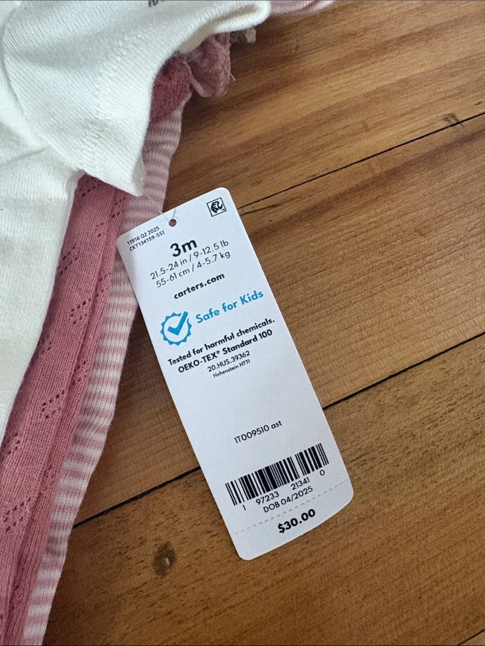NEW! Carter's Short-Sleeve One-Piece Bodysuits - 5 Pack - Size 3 months